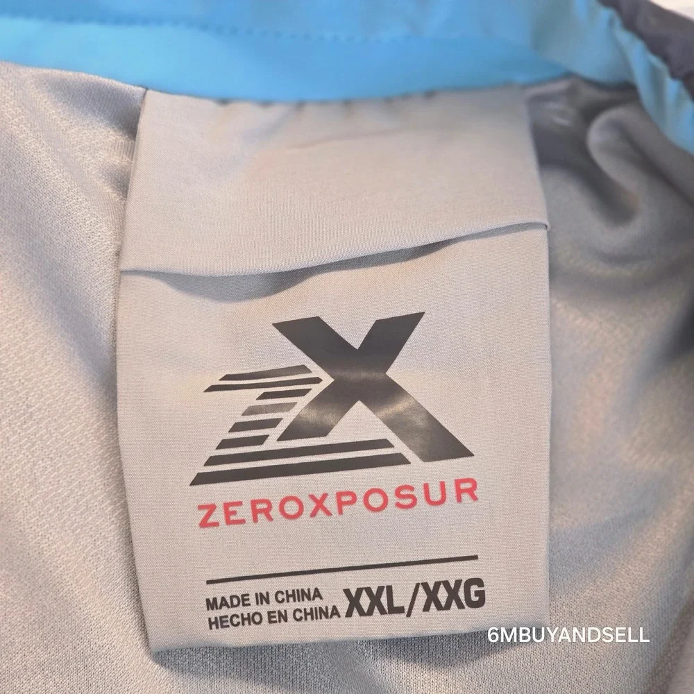 ZeroXposur Mens XXL Board Shorts Blue Striped Swim Trunks A88111S NVY IBIZA